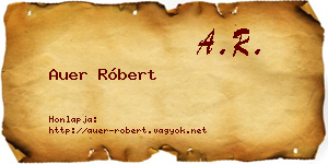 Auer Róbert névjegykártya